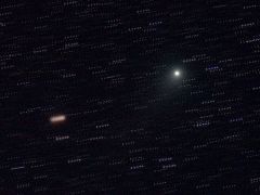 C/2009 P1 Garradd, kompozice pěti snímků na kometu